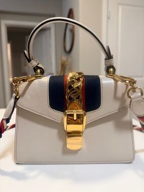 Gucci Sylvie Mini Top Handle Bag with Braided Strap, Dust bag and COA